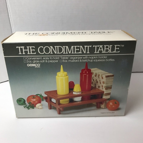 Vintage Gemco Condiment Table Set Kitsch - Picture 1 of 4